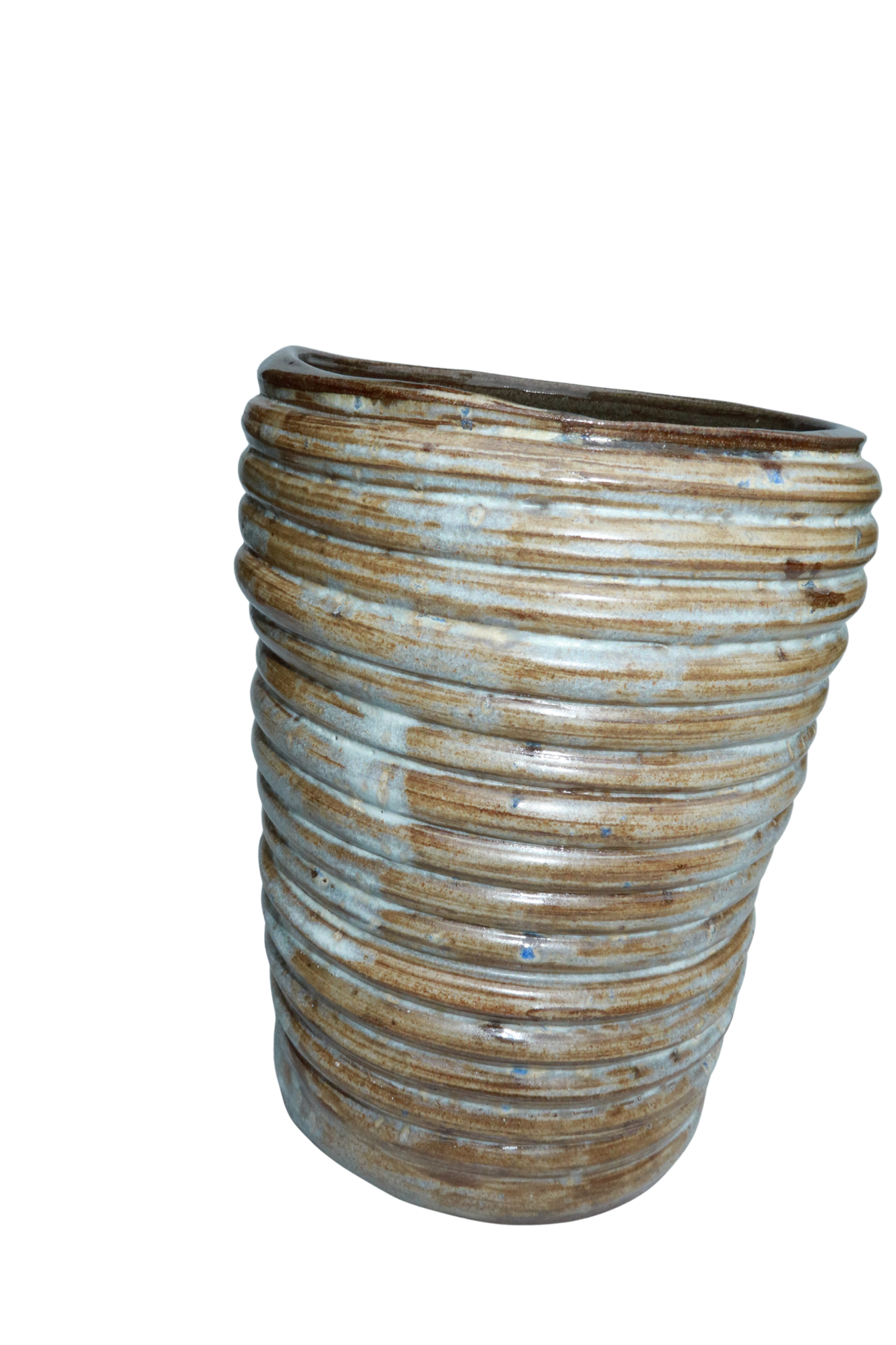 Ribbed Vase – Earth