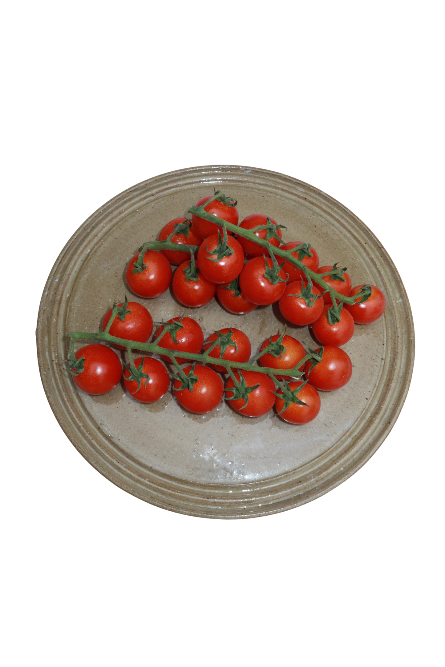 Ribbed Serving Plate – Sand - Set van 4